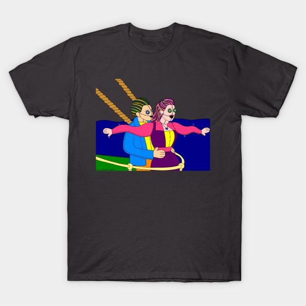 Ragdolls "I'm Flying" on the Titanic T-Shirt by Sashibala